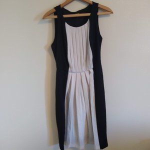 Eva Franco Black and White Pleated Dress